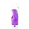 Pleaser - SKY308 Sandale à bride à la cheville, Pole dance chaussures - Chaussures de pole dance - Violet/Transparent Product image